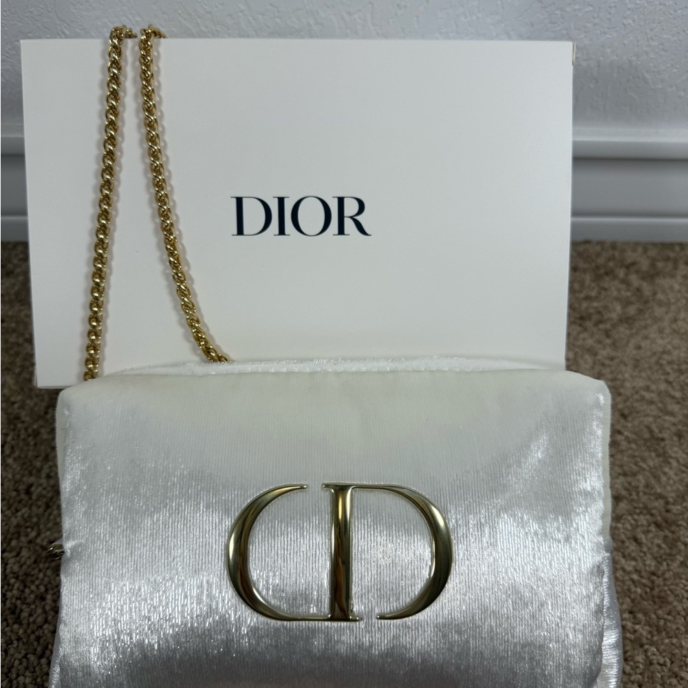 Dior GWP Satin Clutch with Gold Accents HOLIDAY EDITION